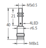 M5超小型接近開關(guān)插件式