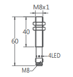 M8埋入接近開關插件式