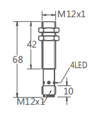 M12埋入式接近開(kāi)關(guān)插件式