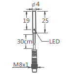 D4超小型接近開關(guān)引線插件式