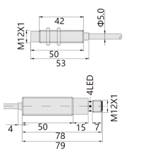 230℃M12非埋式耐高溫接近開關(guān)