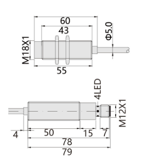 230℃M18非埋式耐高溫接近開關(guān)