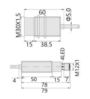 230℃M30非埋式耐高溫接近開關(guān)