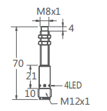 M8非埋式接近開關插件式-12